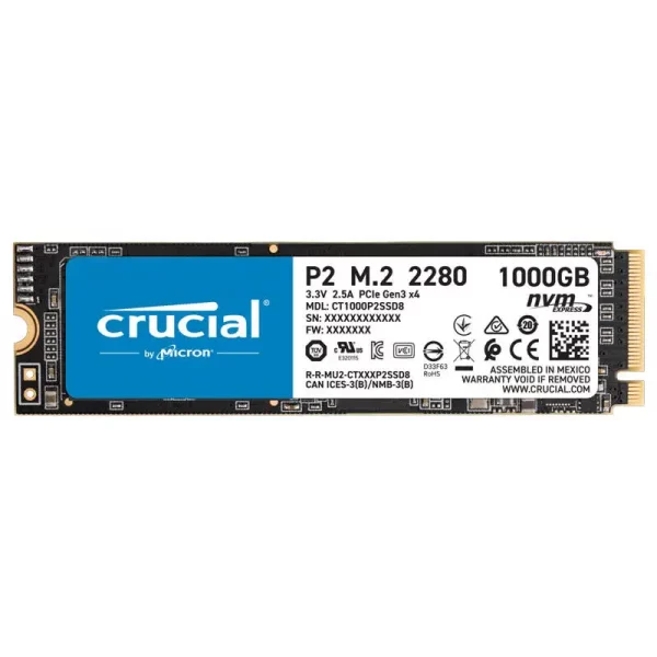 قیمت و خرید اس اس دی کروشیال Crucial P2 1TB M.2