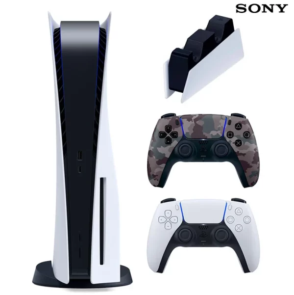 قیمت و خرید کنسول بازی سونی پلی استیشن 5 (V1216) - Sony PlayStation 5 Standard + دسته اضافی چریکی و پایه شارژ